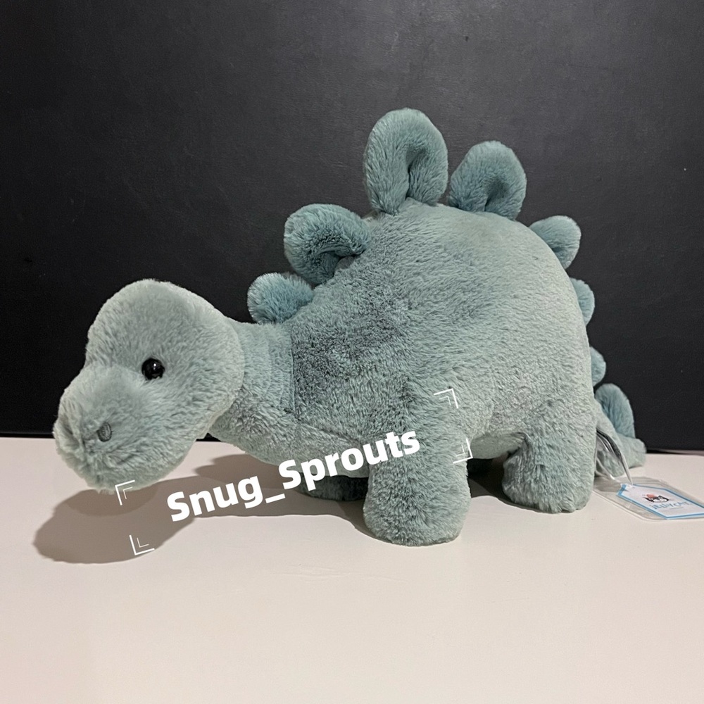 NWT Retired‼️ Jellycat Medium Fossilly Stegosaurus Dinosaur plush Rare V…